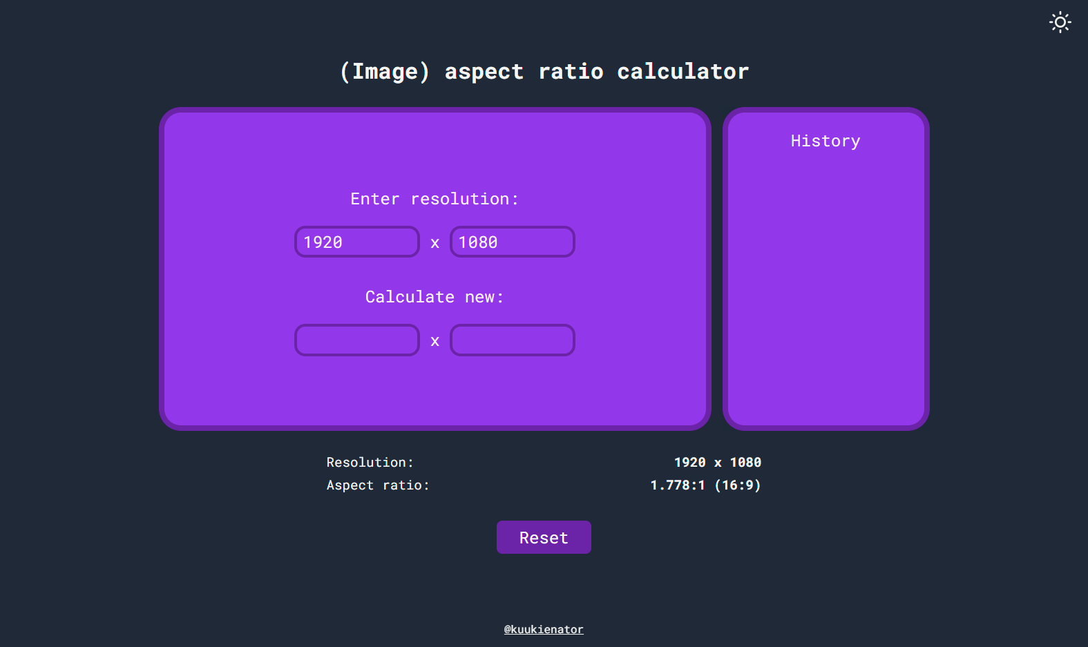 Aspect Ratio Calculator screenshot - 1